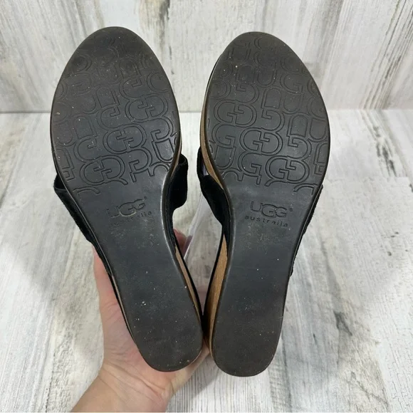 UGG Women's Azure Wedge Platform Thong Slide Sandals #133 - Picture 12 of 12